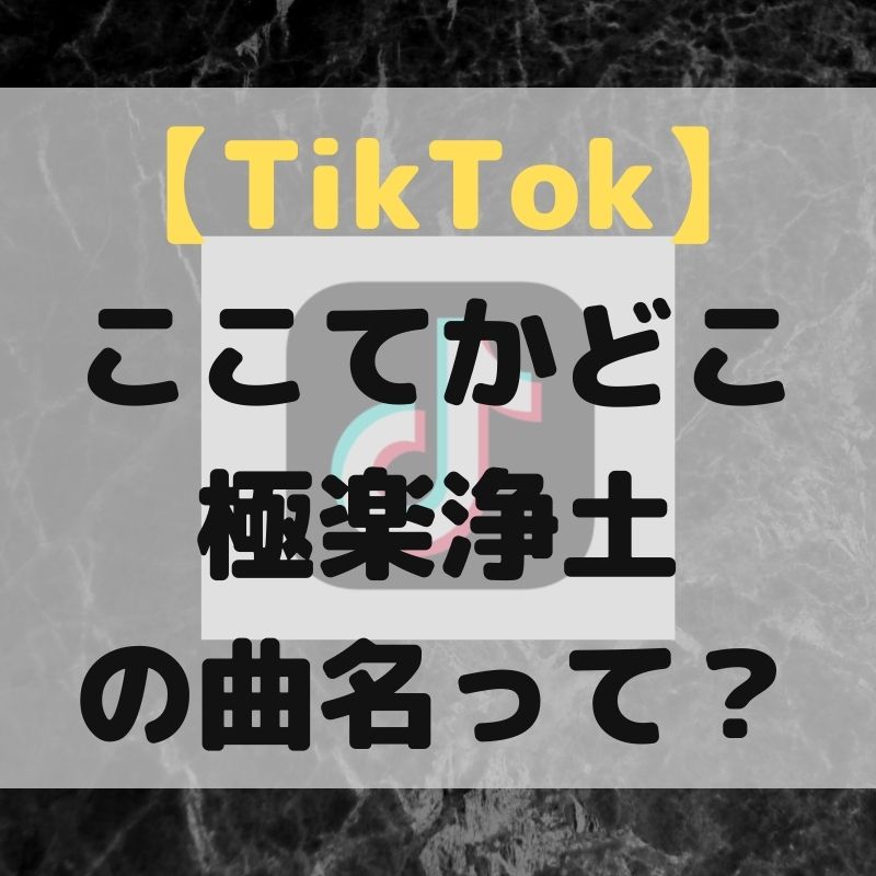 【TikTok】 ここてかどこ 極楽浄土 の曲名って？